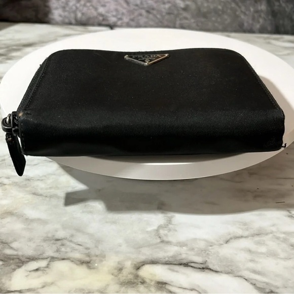 Prada Tessuto Nylon Compact Zip Around Wallet Black - Picture 12 of 14
